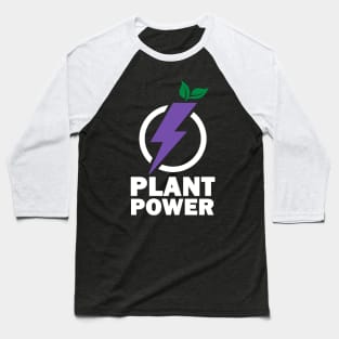 Plant Power (Eggplant) Baseball T-Shirt